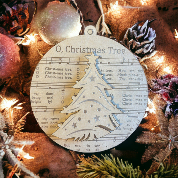 3D I Christmas tree ornament