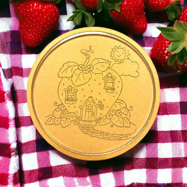 6” Strawberry cottage tray