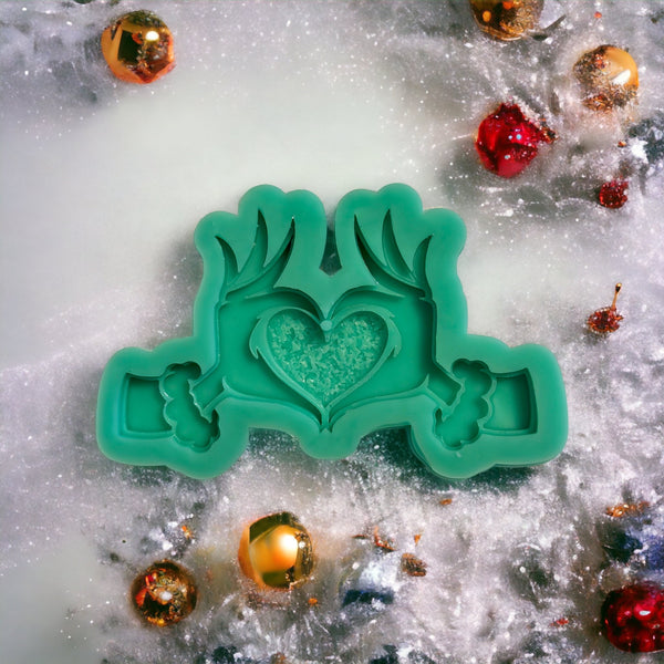 3D Grinch druzy Christmas ornament
