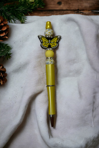 Yellow butterfly pen