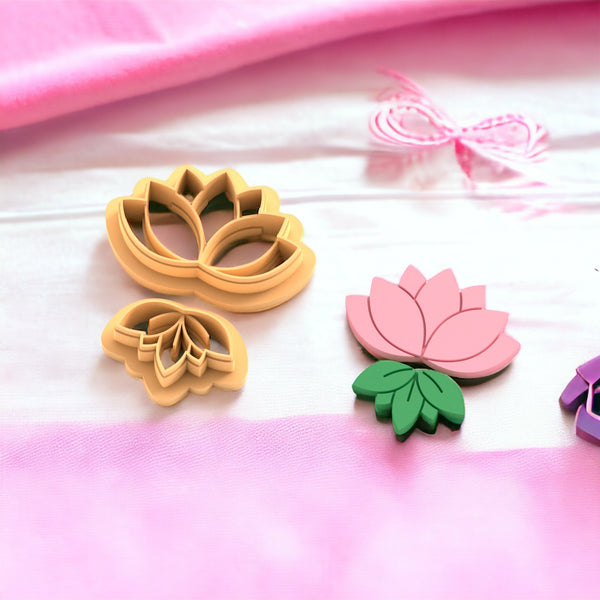 Lotus flower clay cutter