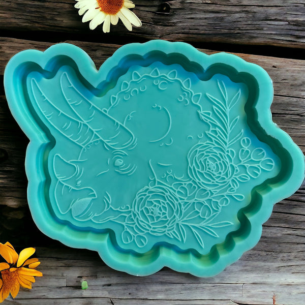 6” floral Dino tray