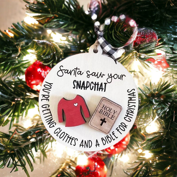 3D Santa saw your Snapchat ornament