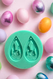 Cutout bunny teardrop earrings