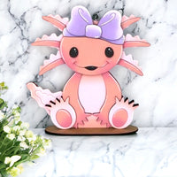 3D Interchangeable holiday Axolotl(by itself) no accessories- base included.