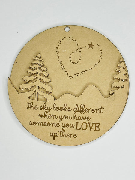 3D someone you love in the sky ornament