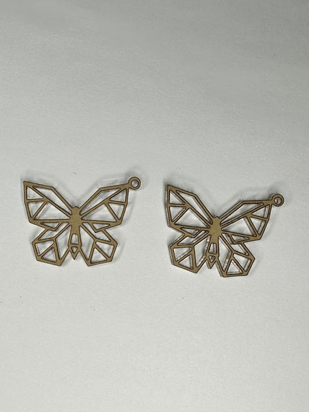 Cutout origami butterfly earring