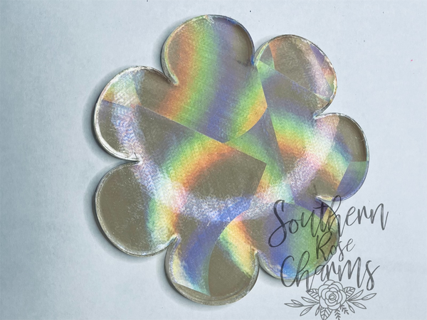 Holographic flower coaster