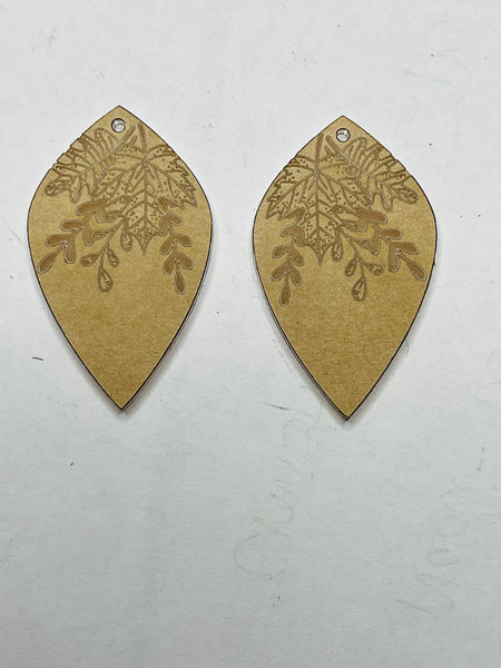 Leaf sprout drop earring