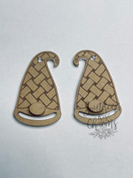 Gnome macrame earrings