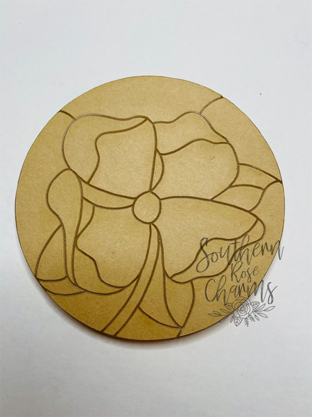 Stained glass flower coaster