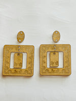3 piece square earring