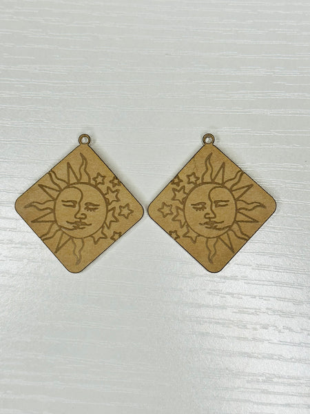 Sun/moon earrings