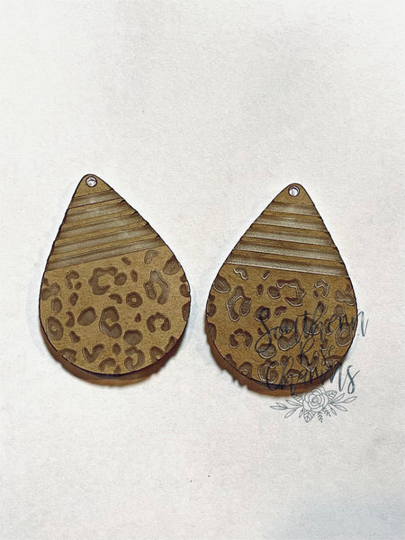 Textured cheetah earrings