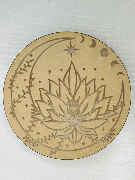 4” lotus moon coaster