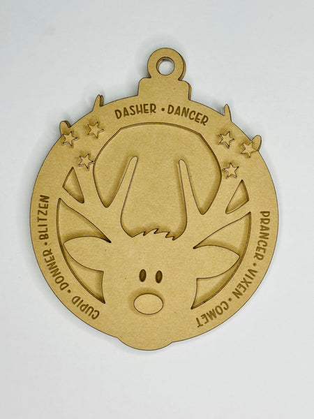 3D Reindeer ornament