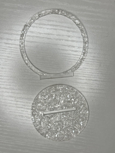 Druzy circle earring holder