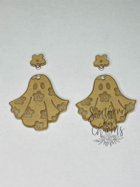 2 piece Flower ghost earring