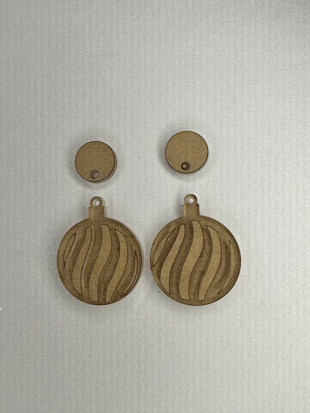 2 piece 3D ornament earring