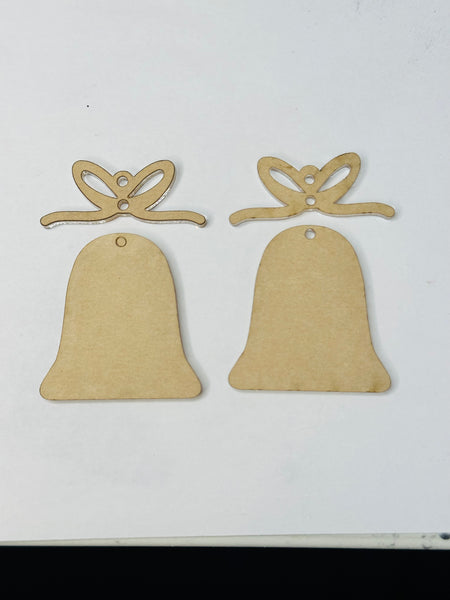 2 piece bell with bow earring