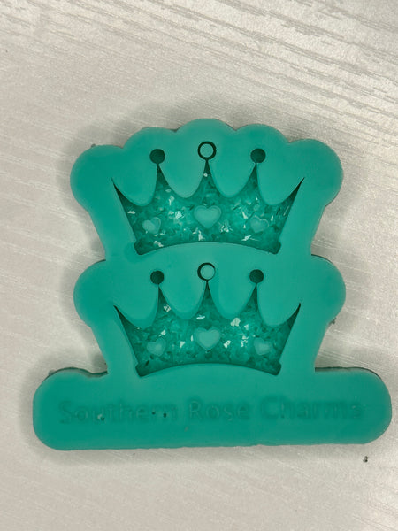 1.5” druzy princess crown earrings