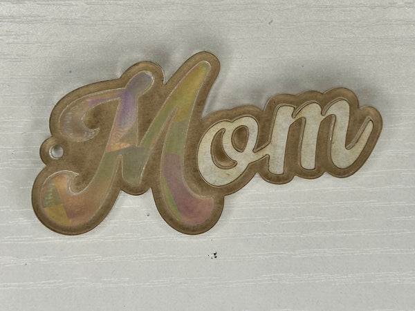 2.5” 3D holographic mom keychain